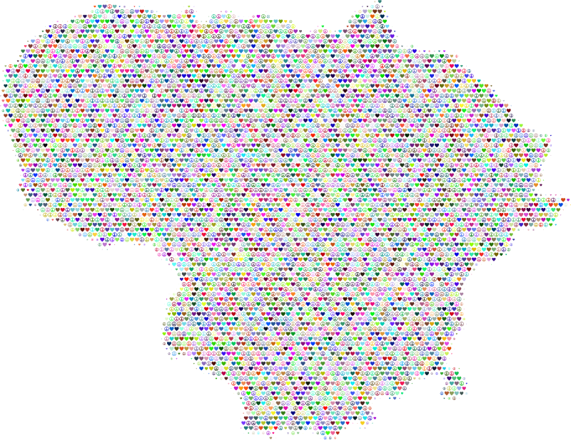 Lithuania Love & Peace Map