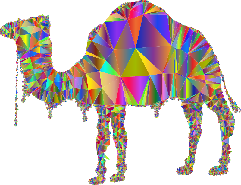 Low Poly Camel Silhouette