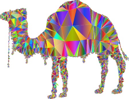 Low Poly Camel Silhouette
