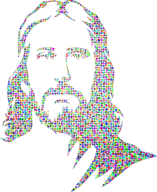 Low Poly Jesus Portrait