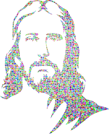 Low Poly Jesus Portrait