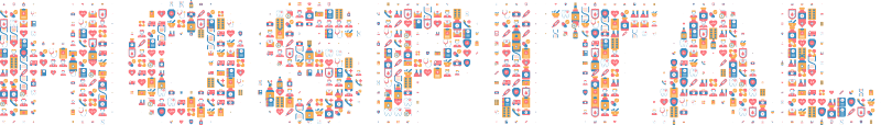 Medical Hospital Typography Icons