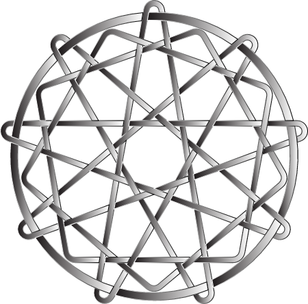 Monochrome Interleaved Mandala