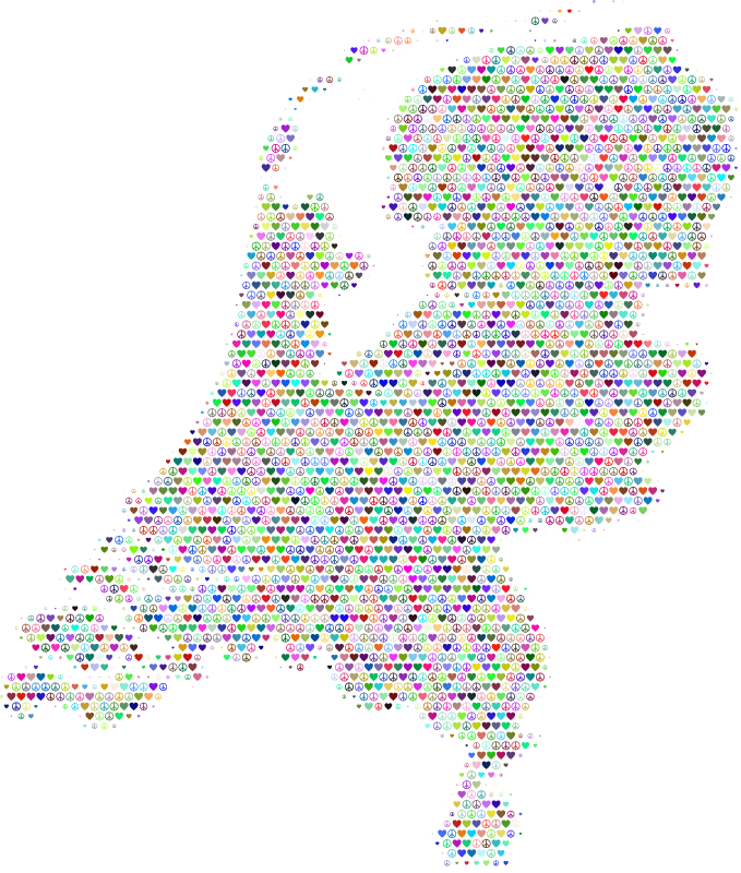 Netherlands Love & Peace Map