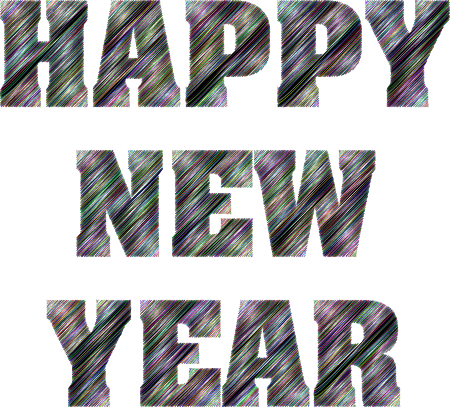 New Year Celebration Typography