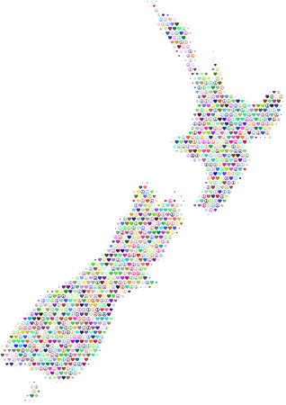 New Zealand Love & Peace Map