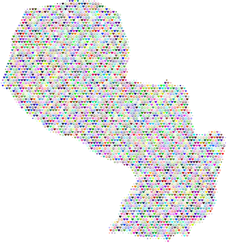 Paraguay Love & Peace Map