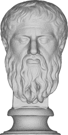 Plato 3D Bust Illustration
