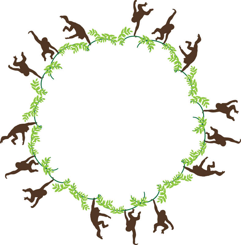 Playful Monkeys Frame