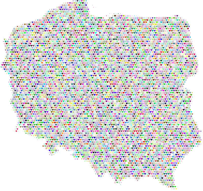 Poland Love & Peace Map