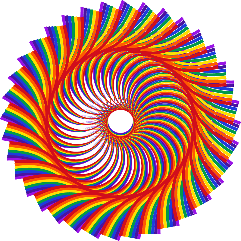 Prismatic Rainbow Sun Mandala