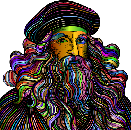 Psychedelic Da Vinci Portrait