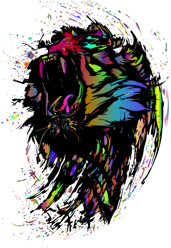 Psychedelic Tiger Art