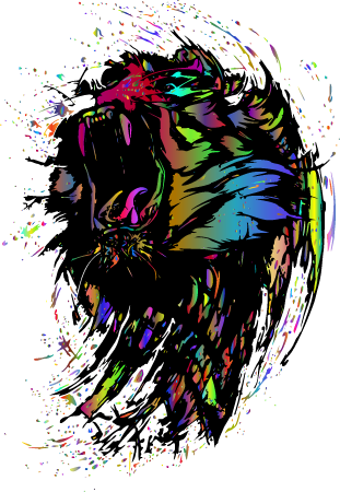 Psychedelic Tiger Art