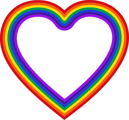 Rainbow Love Heart Frame