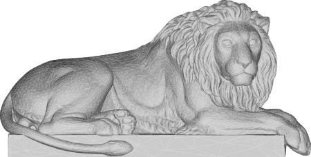 Recumbent Lion 3D Sculpture
