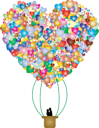 Romantic Rainbow Hot Air Balloon