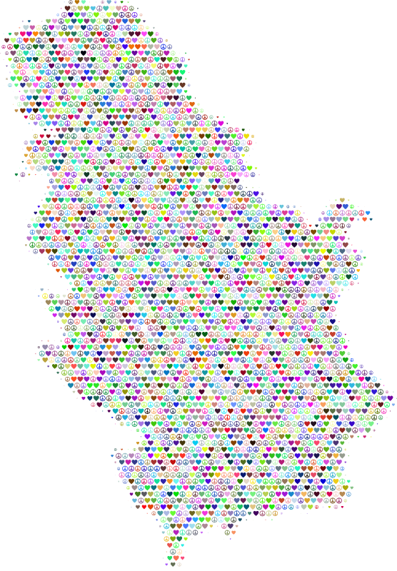 Serbia Love & Peace Map