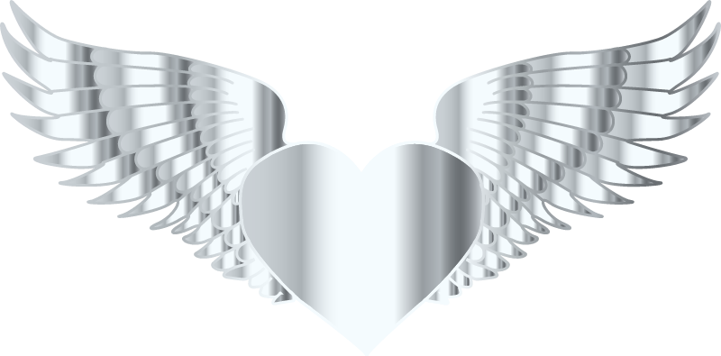 Shiny Flying Heart Illustration