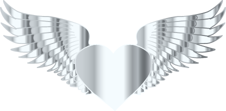 Shiny Flying Heart Illustration