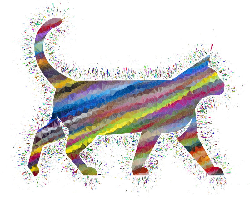 Sparkling Cat 3D Art
