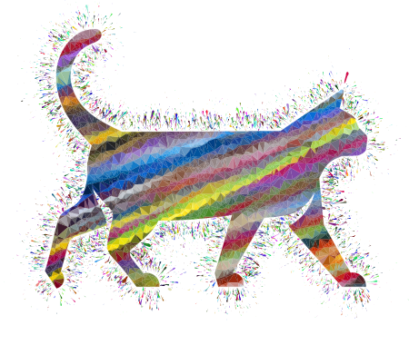 Sparkling Cat 3D Art