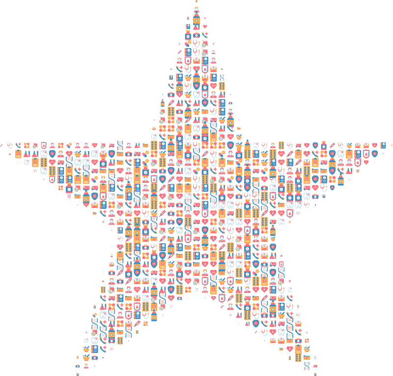 Star-Shaped Medical Icons