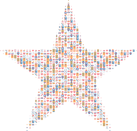 Star-Shaped Medical Icons