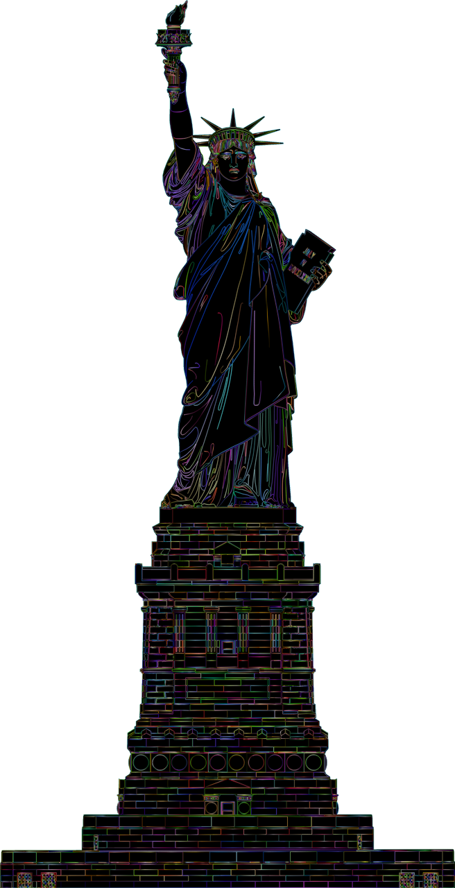Statue Of Liberty High Detail Line Art