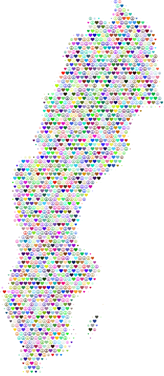 Sweden Love & Peace Map