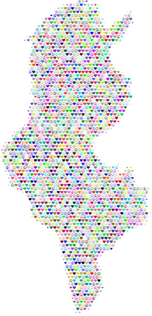 Tunisia Love & Peace Map