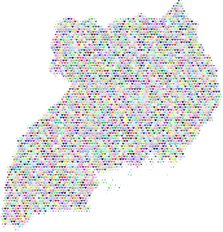 Uganda Peaceful Map