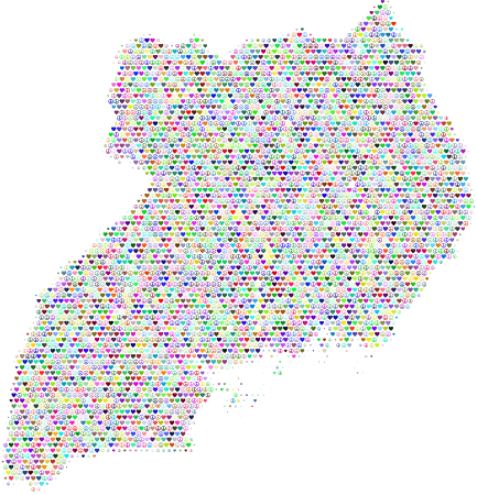 Uganda Peaceful Map