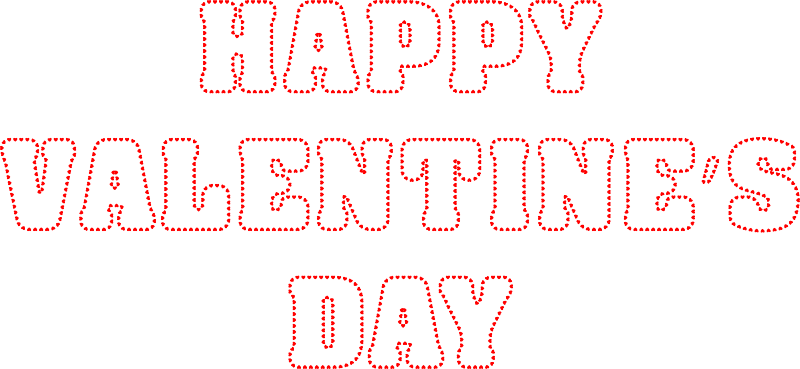 Valentine’s Day Heart Typography