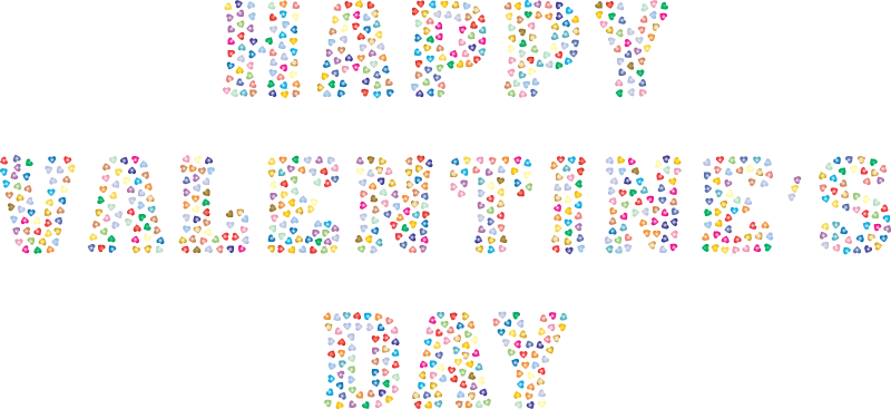 Valentine's Day Prismatic Typography