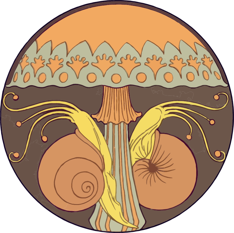 Vintage Snails & Mushroom