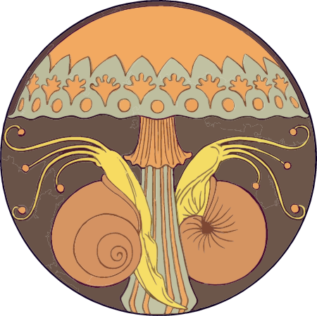 Vintage Snails & Mushroom