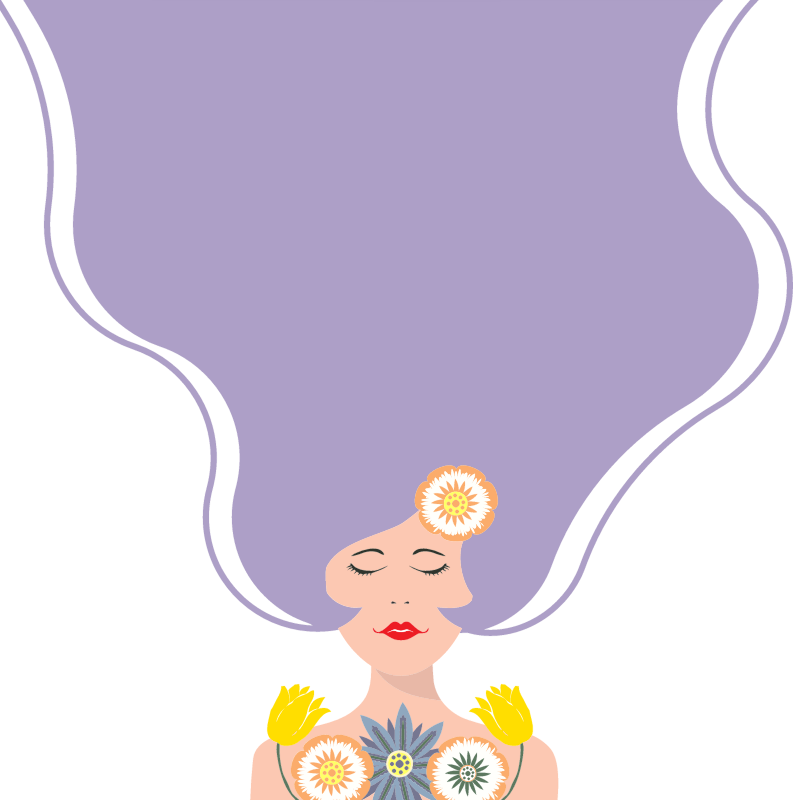 Woman With Long Hair Vector