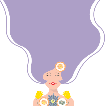 Woman With Long Hair Vector