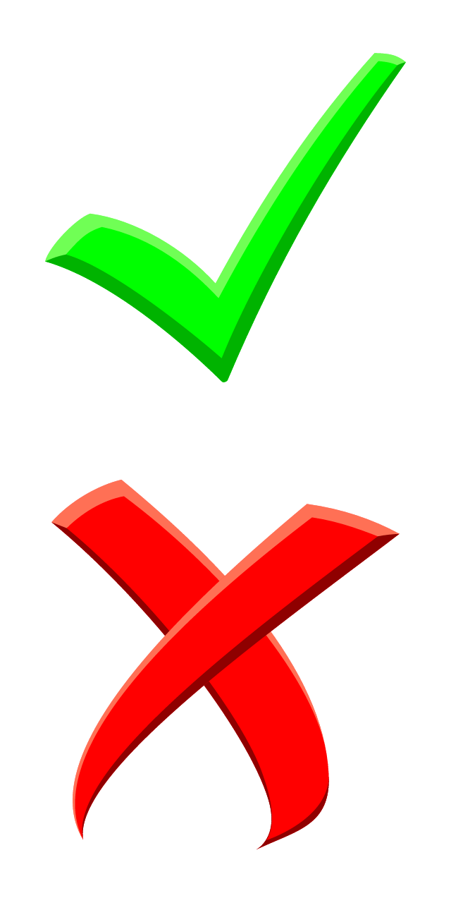 3D Tick and Cross