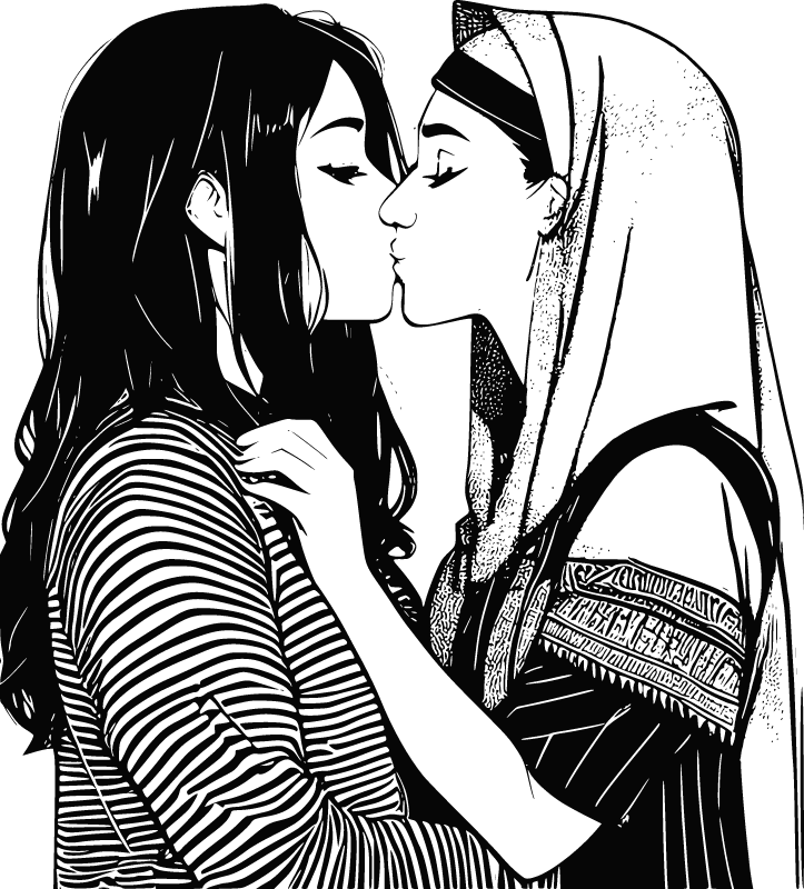 Arab Lesbians Kissing