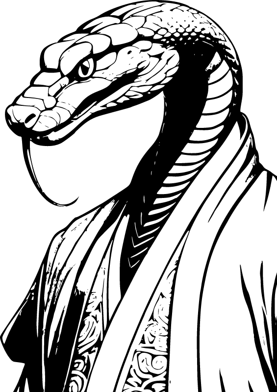 Artistic Chinese Snake