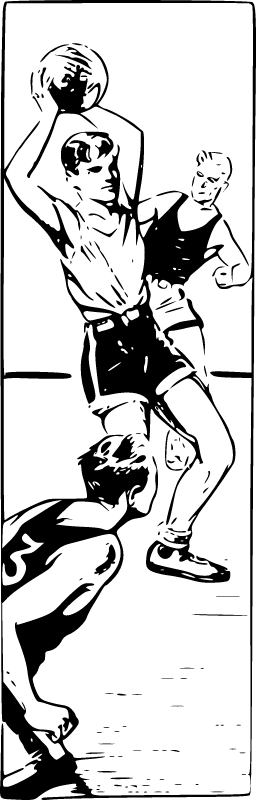 Basketball Game in Action
