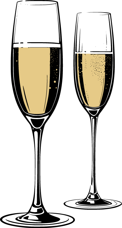 Cheers! Champagne Glasses
