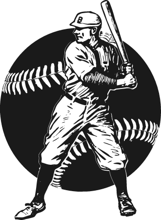 Classic Baseball Hitter Logo