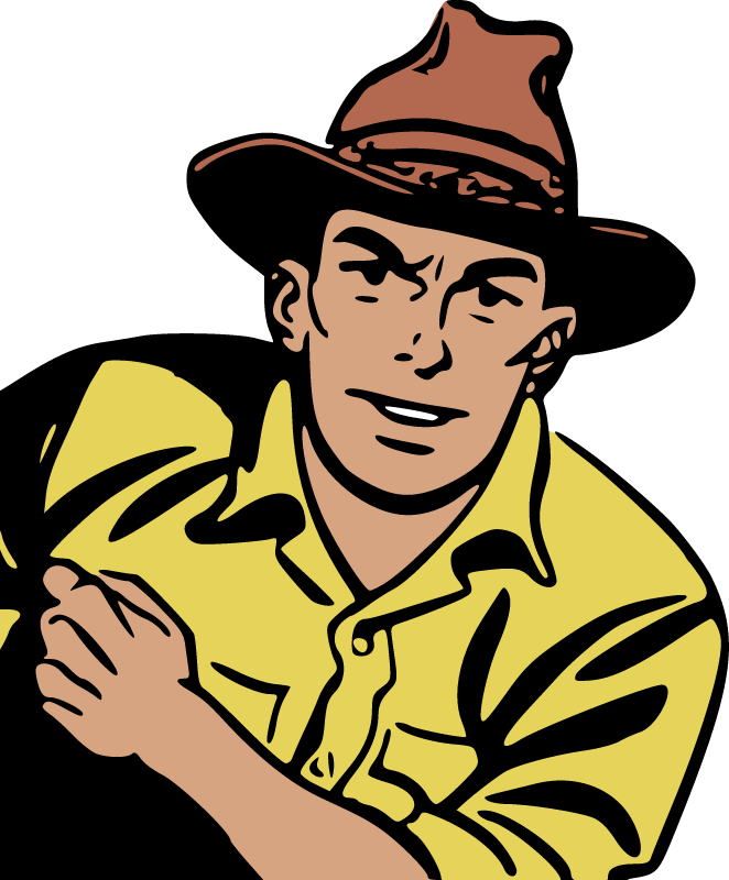 Comic Man in Hat