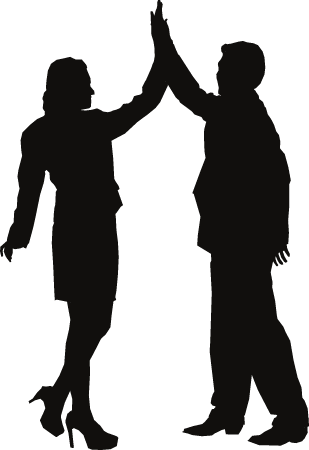 Corporate Team High Five