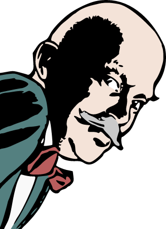 Distinguished Bald Man with a Moustache
