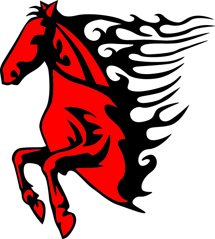 Fiery Red Flame Horse