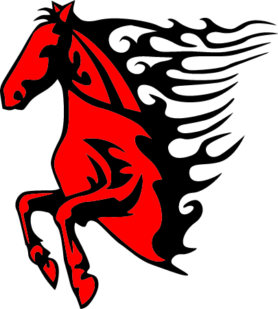 Fiery Red Flame Horse